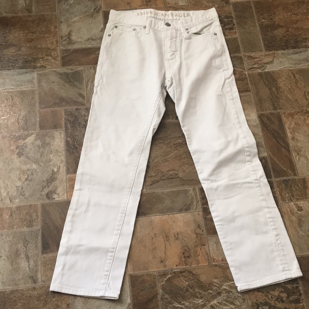 American Eagle slim white jeans